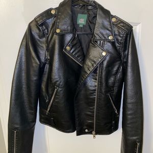 Black leather jacket